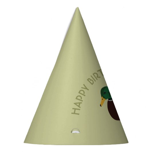 Mallard Duck Realistic Illustralized Personalized Feesthoedjes (Links)