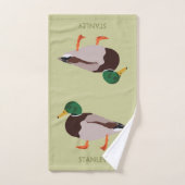 Mallard Duck Realistic Illustralized Personalized Handdoek (Handdoek)