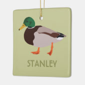 Mallard Duck Realistic Illustralized Personalized Keramisch Ornament (Links)