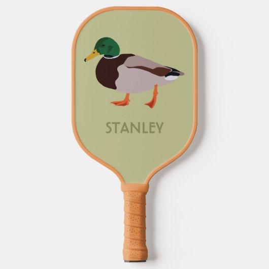 Mallard Duck Realistic Illustralized Personalized Pickleball Paddle (Voorkant)