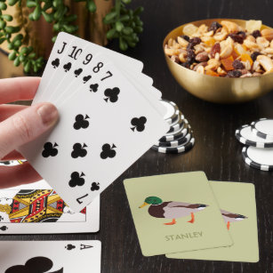 Mallard Duck Realistic Illustralized Personalized Pokerkaarten