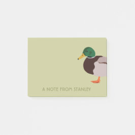 Mallard Duck Realistic Illustralized Personalized Post-it® Notes