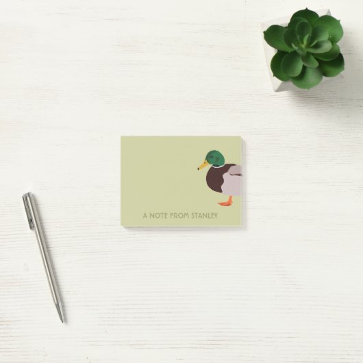 Mallard Duck Realistic Illustralized Personalized Post-it® Notes (Kantoor)