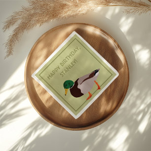 Mallard Duck Realistic Illustralized Personalized Servet