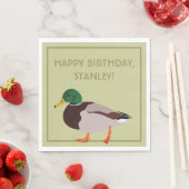Mallard Duck Realistic Illustralized Personalized Servet (Insitu)