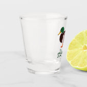 Mallard Duck Realistic Illustralized Personalized Shot Glas (Links)