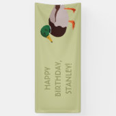 Mallard Duck Realistic Illustralized Personalized Spandoek (Verticaal)