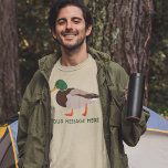 Mallard Duck Realistic Illustralized Personalized Tri-Blend Shirt<br><div class="desc">Voeg je eigen bericht toe aan creëer aangepaste grafische t - shirts die perfect zijn voor vogelliefhebbers. Voeg een naam, een huisnaam of je eigen leugenslogan toe aan creëer een t-shirt dat je uniek is. Dit shirt bevat een realistische stijlafbeelding van een mannelijke wilde eend met jouw tekst hieronder bij...</div>