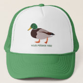 Mallard Duck Realistic Illustralized Personalized Trucker Pet (Voorkant)