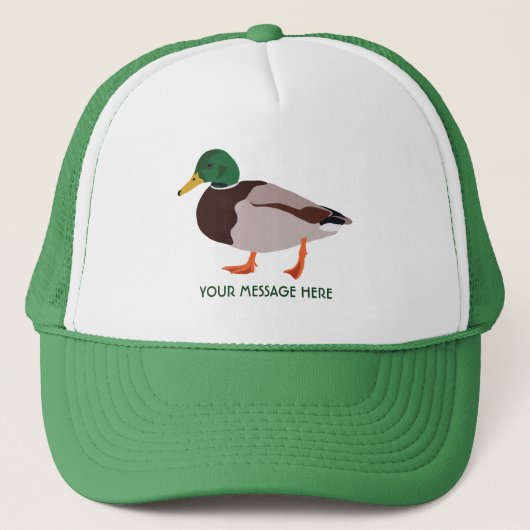 Mallard Duck Realistic Illustralized Personalized Trucker Pet (Voorkant)