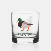Mallard Duck Realistic Illustralized Personalized Whisky Glas (Voorkant)