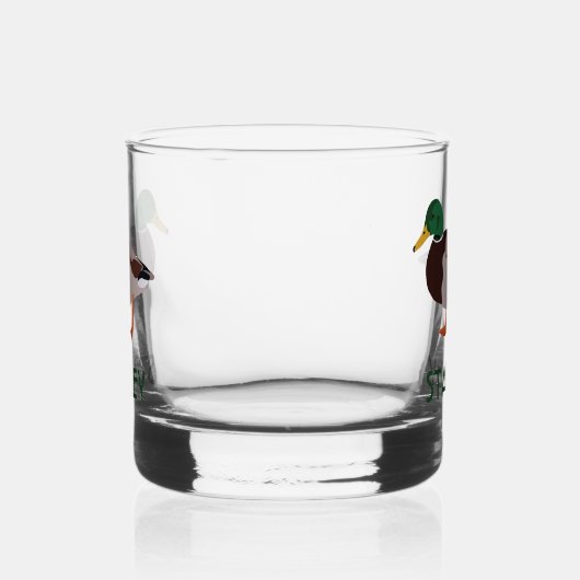 Mallard Duck Realistic Illustralized Personalized Whisky Glas (Rechts)