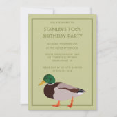 Mallard Duck Realistic Illustration Custom Kaart (Voorkant)