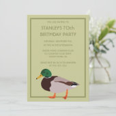 Mallard Duck Realistic Illustration Custom Kaart (Staand voorkant)