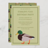 Mallard Duck Realistic Illustration Custom Kaart (Voorkant / Achterkant)