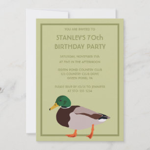 Mallard Duck Realistic Illustration Custom Kaart