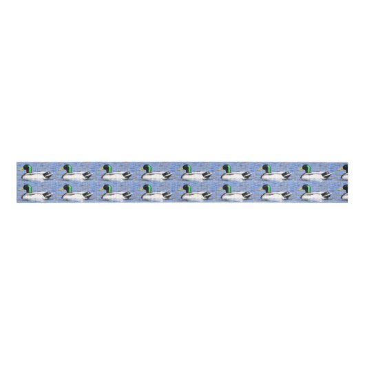 Mallard Duck Ribbon Grosgrain Lint (Voorkant)
