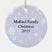 Mallard Duck Santa Kerstkerst Keramisch Ornament (Achterkant)