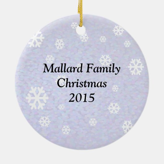 Mallard Duck Santa Kerstkerst Keramisch Ornament (Achterkant)