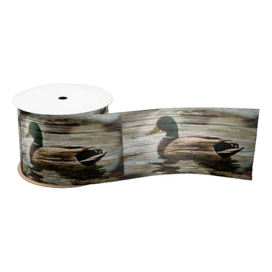 Mallard Duck Satijnen Lint (Spoel)