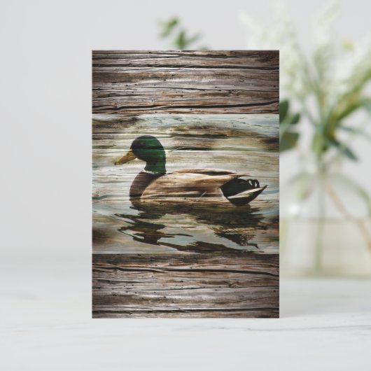 Mallard Duck Save The Date (Staand voorkant)