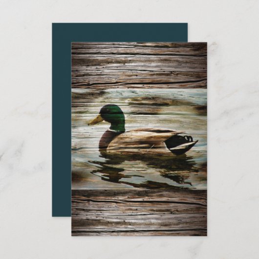 Mallard Duck Save The Date (Voorkant / Achterkant)