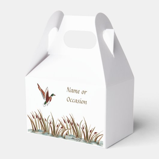 Mallard Duck Scene Favor Box Bedankdoosjes (Achterkant)
