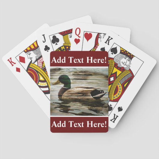 Mallard Duck-spelkaarten Pokerkaarten (Achterkant)