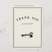 Mallard Duck Thank You Card  Kaart (Voorkant / Achterkant)