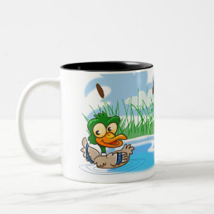 Mallard Duck Tweekleurige Koffiemok