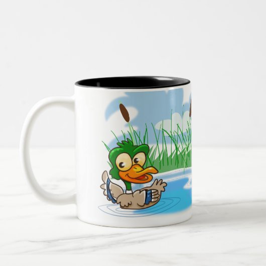 Mallard Duck Tweekleurige Koffiemok (Links)