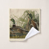 Mallard Duck van Audubon's Birds of America Bad Handdoek (Wasdoekje)
