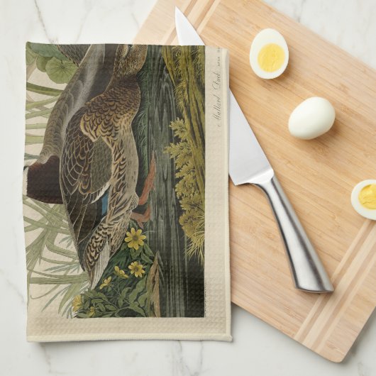 Mallard Duck van Audubon's Birds of America Theedoek (Quarter Fold)