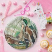 Mallard Duck van de vogels van Amerika (Audubon) Papieren Bordje (Feest)