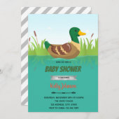 Mallard duck verjaardagsdagsdagsthema uitnodiging (Voorkant / Achterkant)