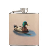 Mallard Duck Vinyl Wrapped Flask Heupfles (Voorkant)