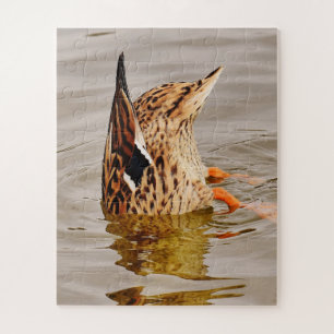 Mallard Duck voedt onderwater Legpuzzel