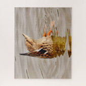 Mallard Duck voedt onderwater Legpuzzel (Verticaal)