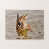 Mallard Duck voedt onderwater Legpuzzel (Horizontaal)