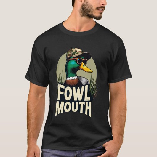 Mallard Duck Vogelmond Grappig Hunter Eend Jagen T-shirt (Voorkant)
