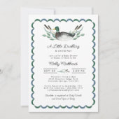 Mallard Duck Waterverf Baby shower Invitation Kaart (Voorkant)