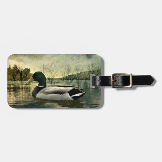  Mallard Duck Weathered Briefkaart Bagagelabel (Voorkant horizontaal)