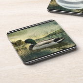  Mallard Duck Weathered Briefkaart Beverage C Bier Onderzetter (Linkerzijde)