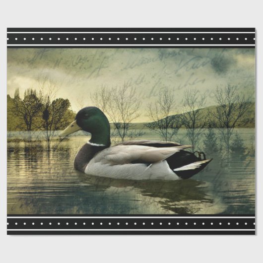 Mallard Duck Weathered Briefkaart Cadeaupapier (Vlak)