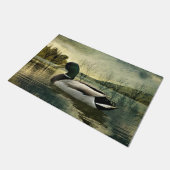  Mallard Duck Weathered Briefkaart Deurmat (Schuin)