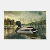  Mallard Duck Weathered Briefkaart Deurmat (Voorkant)