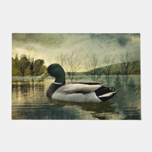 Mallard Duck Weathered Briefkaart Deurmat