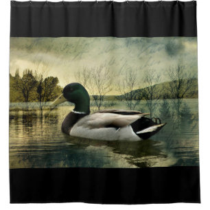  Mallard Duck Weathered Briefkaart Douchegordijn