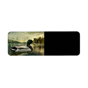  Mallard Duck Weathered Briefkaart Etiket