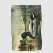 Mallard Duck Weathered Briefkaart Golfhanddoek (Voorkant)